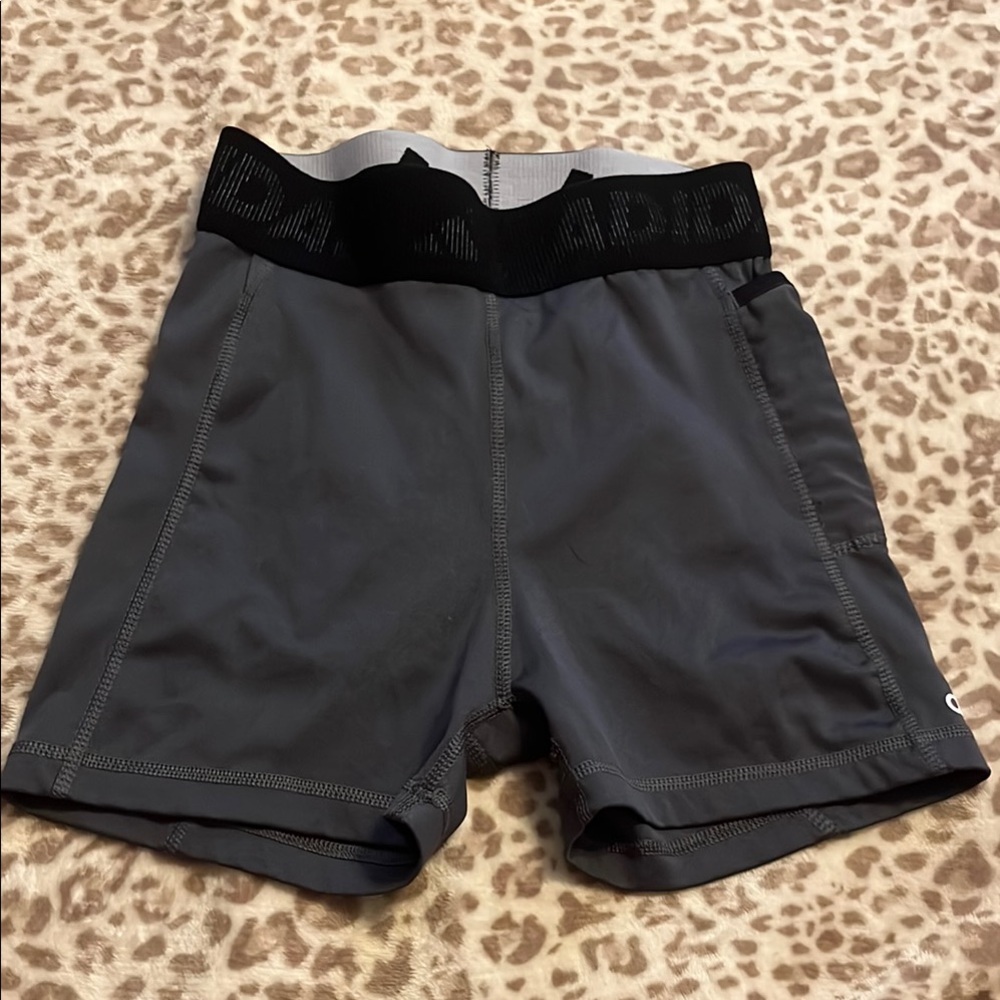 Gray Athletic Spandex with Black Waistband